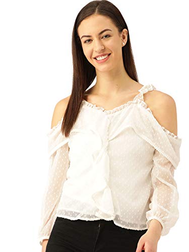 White Fashion Western Party & Casual Wear Top