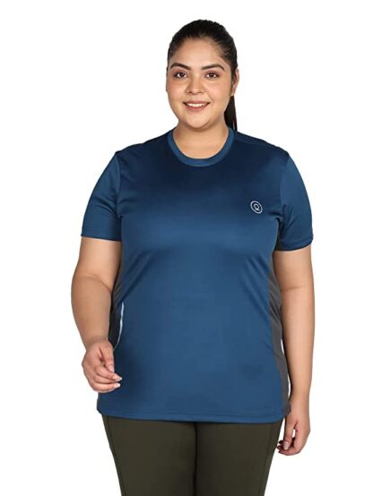 Women's Plus Size Round Neck Dry Fit Gym Sports T-Shirt
