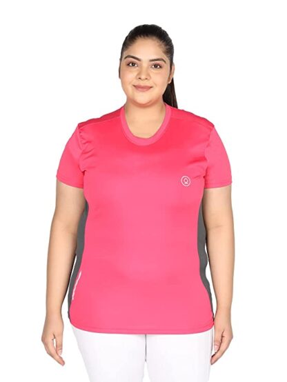 Women's Plus Size Round Neck Dry Fit Gym Sports T-Shirt