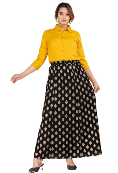 Rayon Top with Long Skirt Set